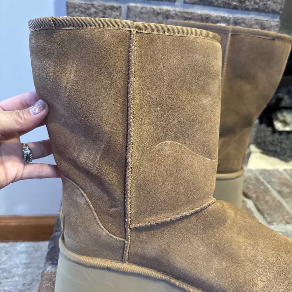 UGG Classic Short New Heights Chestnut Platform Boots Women's Sz 10 #616 - Picture 8 of 16